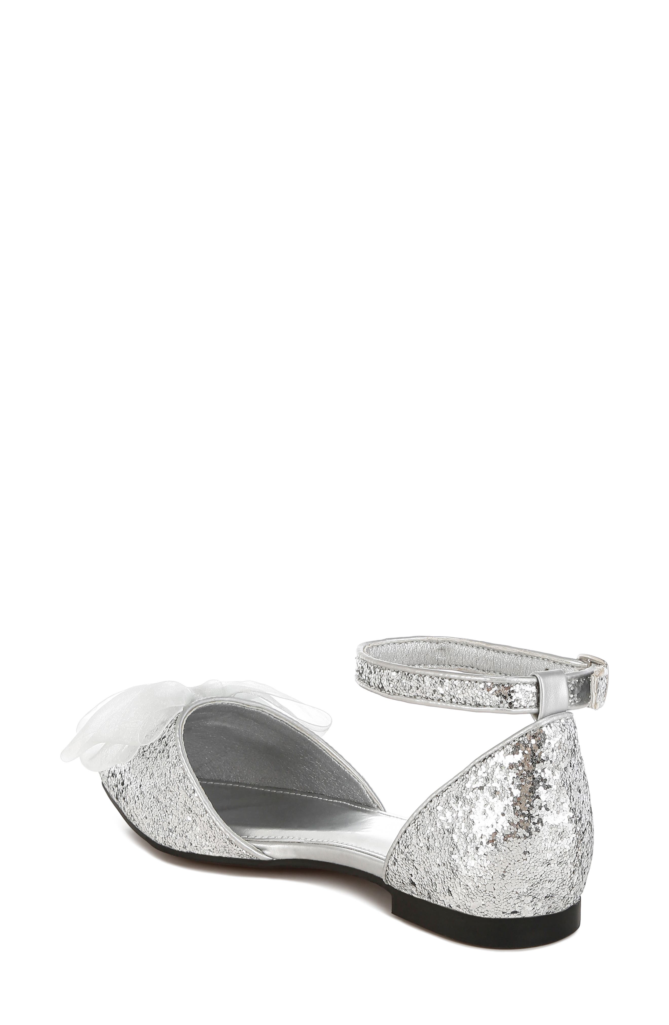 Rag & Co Valleta Bow Flat, Alternate, color, Silver