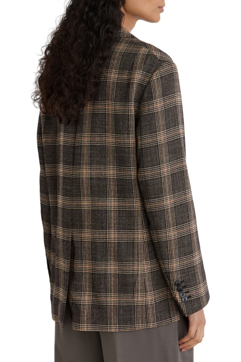 Sandor Wool Check Relaxed Blazer, Alternate, color, BROWN CHECK
