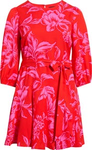 SUGARLIPS Darline Floral Collins Godet Minidress