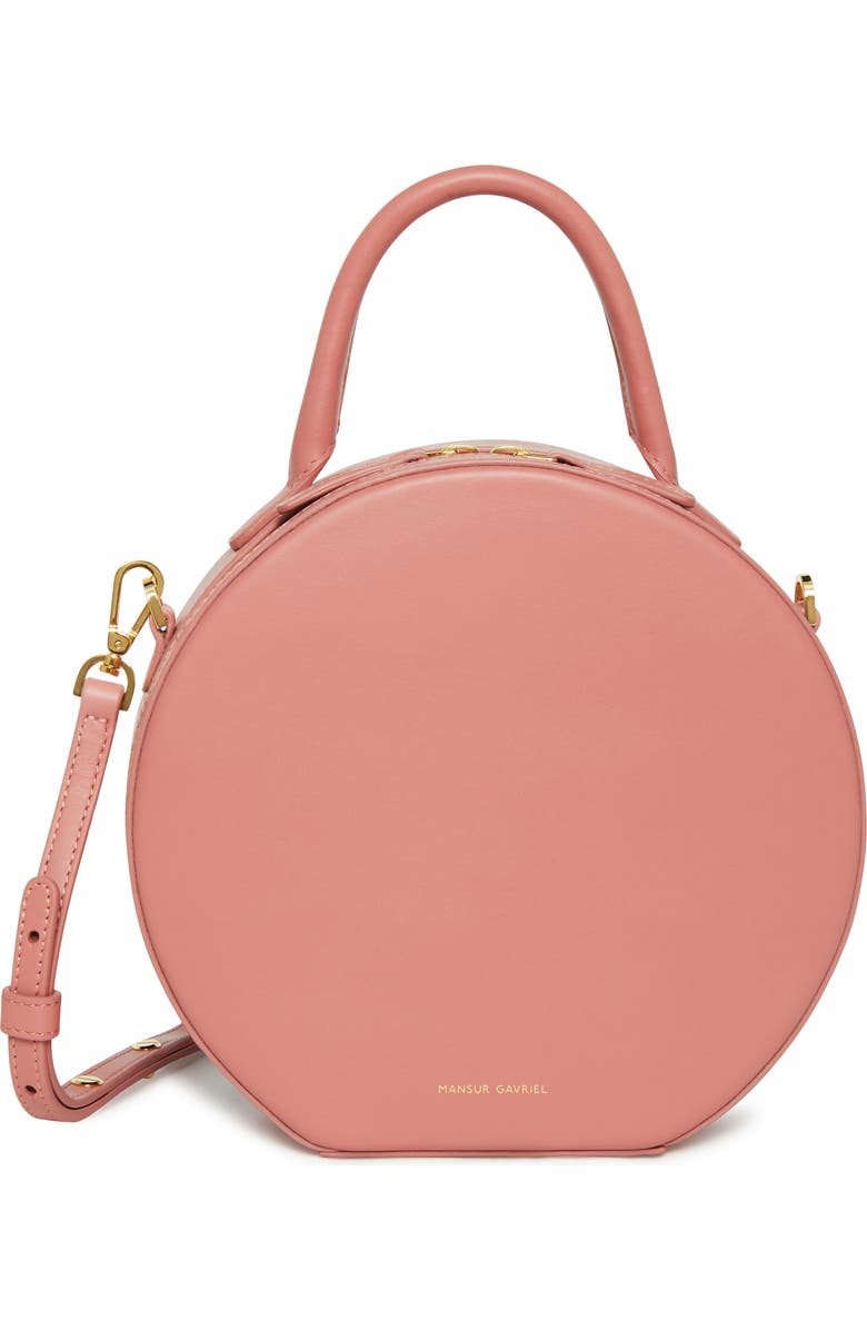 Mansur Gavriel Calfskin Leather Circle Crossbody Bag, Alternate, color, Blush