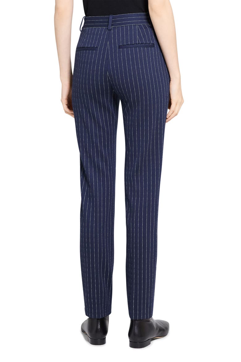 Pinstripe Slim Fit Pants, Alternate, color, NAVY MULTI