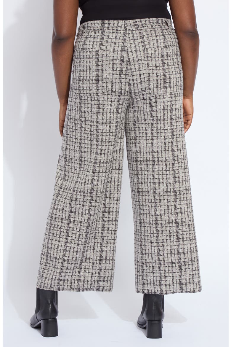 Erin Tweed Print Pull-On High Waist Ankle Wide Leg Pants, Alternate, color, LUSH TWEED TEXTURE