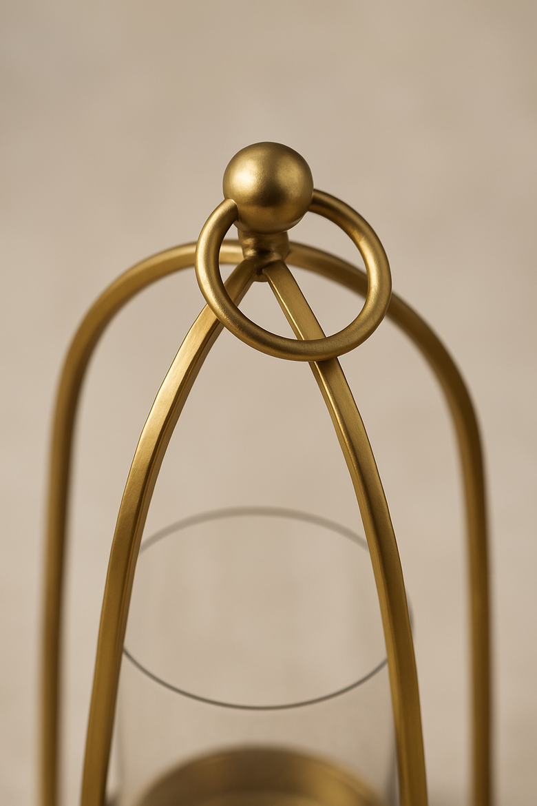 Arc Brass Hurricane Holder, Alternate, color, Brass