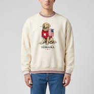 Uscape Apparel Unisex Uscape Apparel Cream Nebraska Huskers Americana Good Boy Ribbed Premium Sweatshirt
