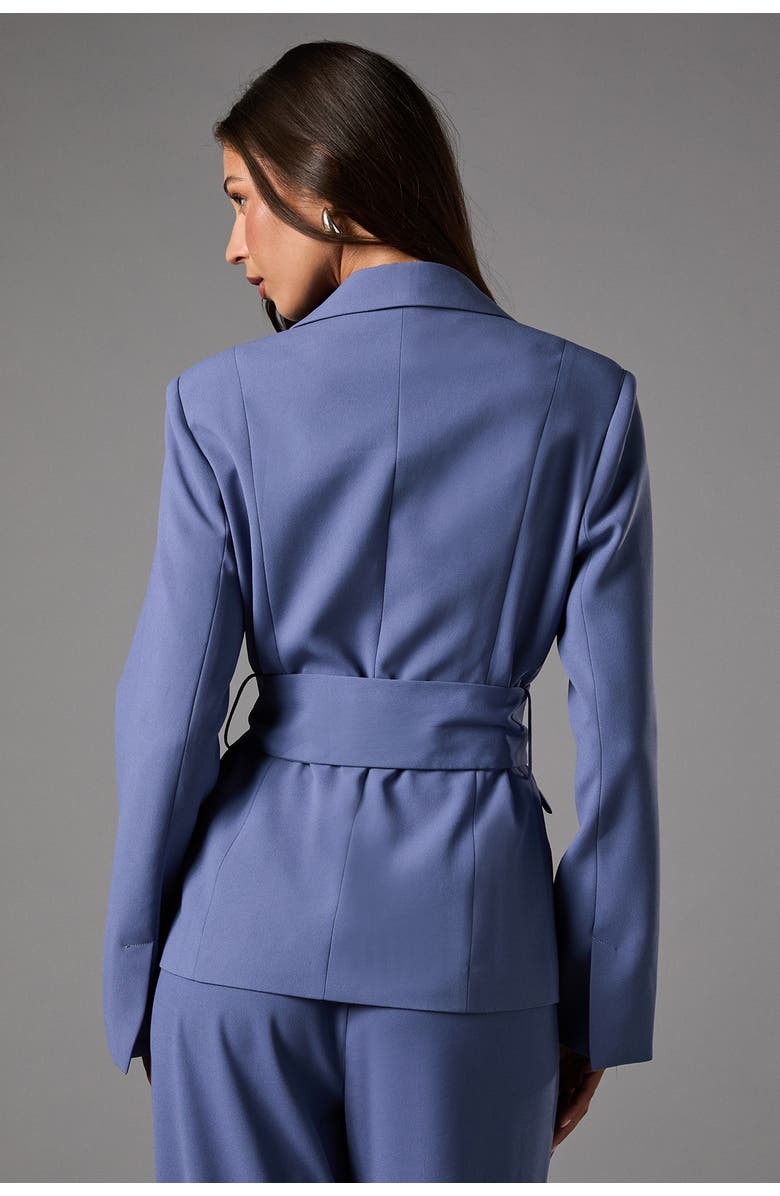 Coast Wrap Tie Front Blazer, Alternate, color, Blue
