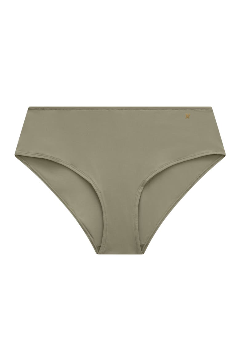 The Stretch Mid Rise Bikini Brief, Alternate, color, SAGE GREEN