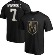 FANATICS Men's Fanatics Branded Alex Pietrangelo Black Vegas Golden Knights Authentic Stack Name & Number T-Shirt
