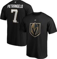 FANATICS Men's Fanatics Branded Alex Pietrangelo Black Vegas Golden Knights Authentic Stack Name & Number T-Shirt