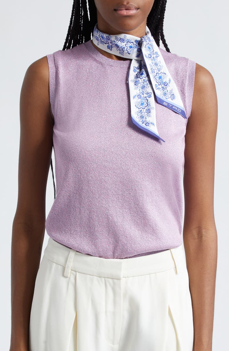 Etro Floral Silk Scarf, Alternate, color, 