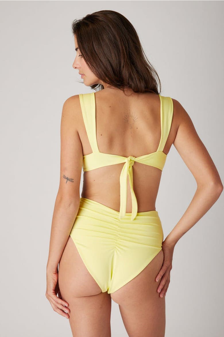 The High-Waisted Scrunch Bottoms, Alternate, color, Butter Yellow