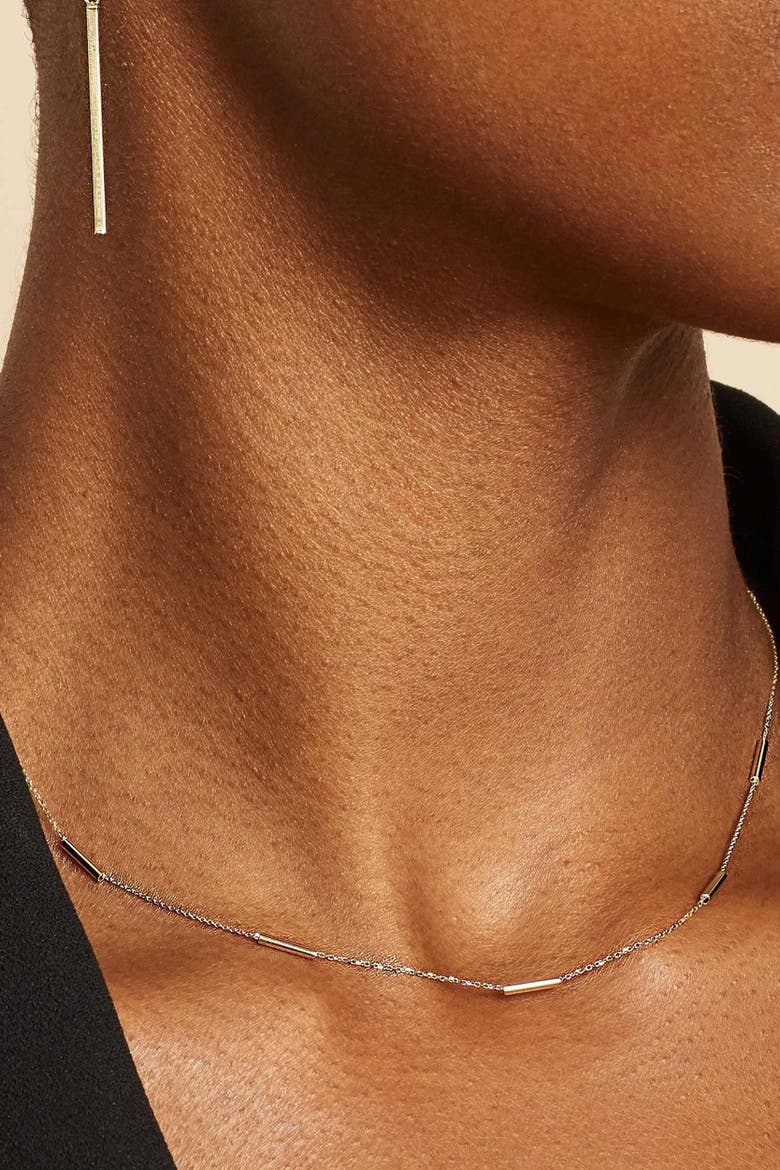 14K Gold Vicenza Choker Necklace, Alternate, color, Rose Gold