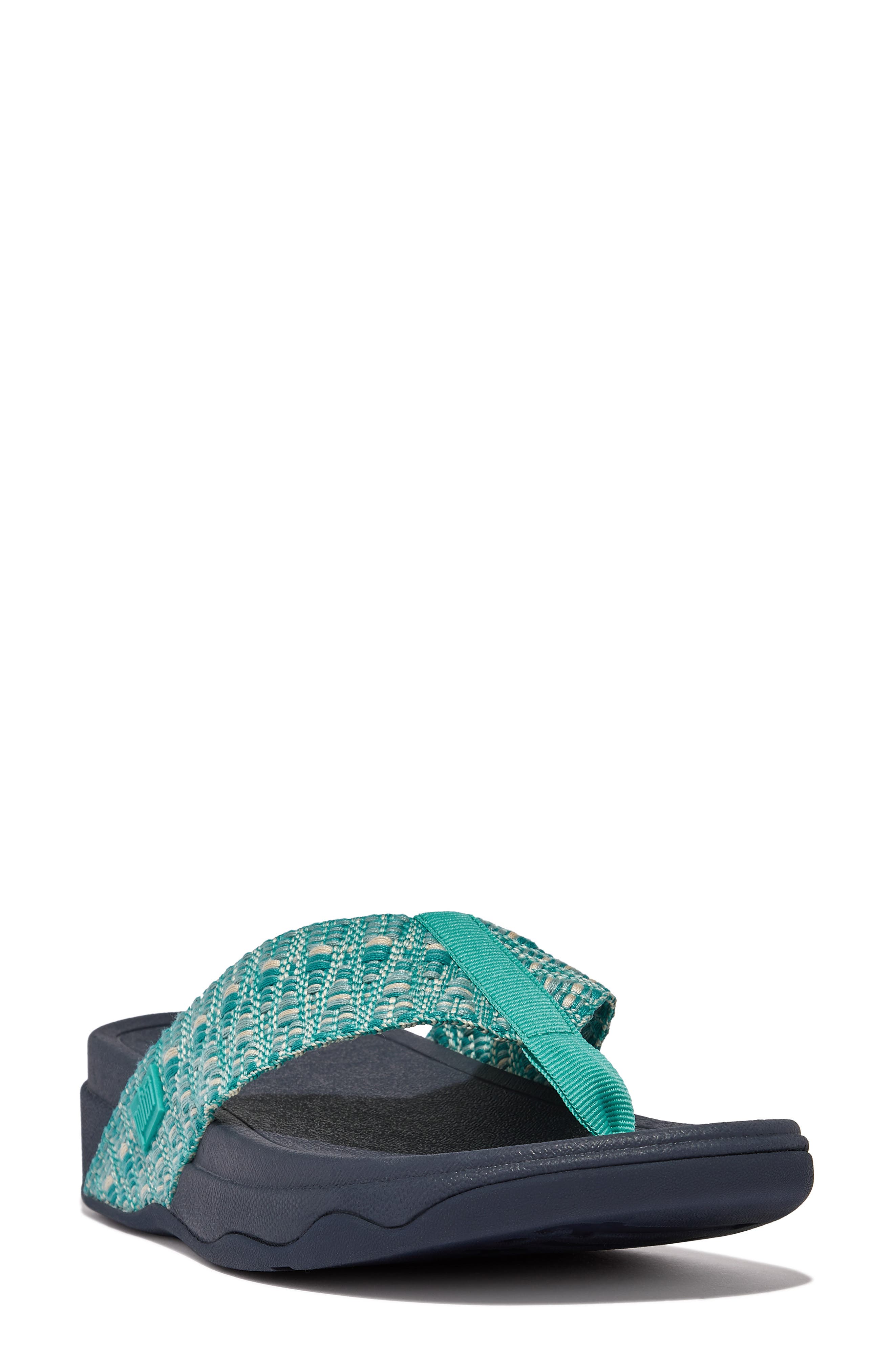 Surfa Geo Webbing Flip Flop, Main, color, TAHITI BLUE