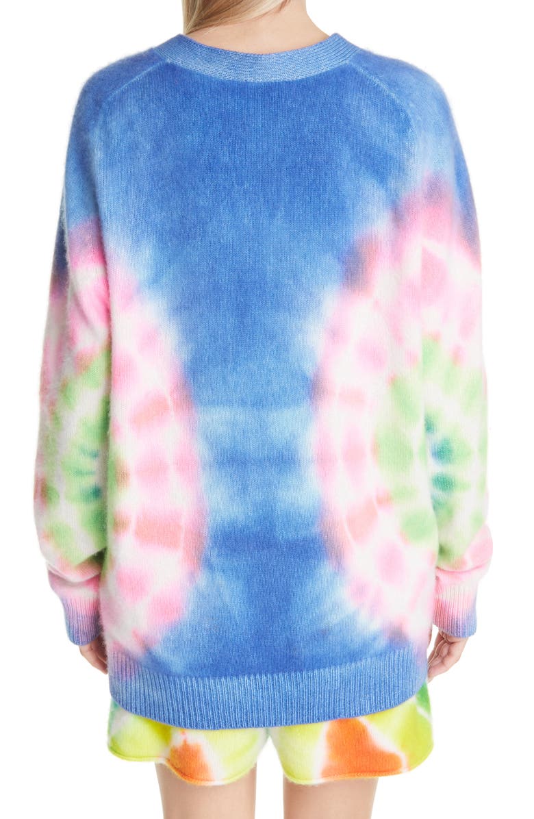 The Elder Statesman Olympus Tie Dye Cashmere Cardigan, Alternate, color, 