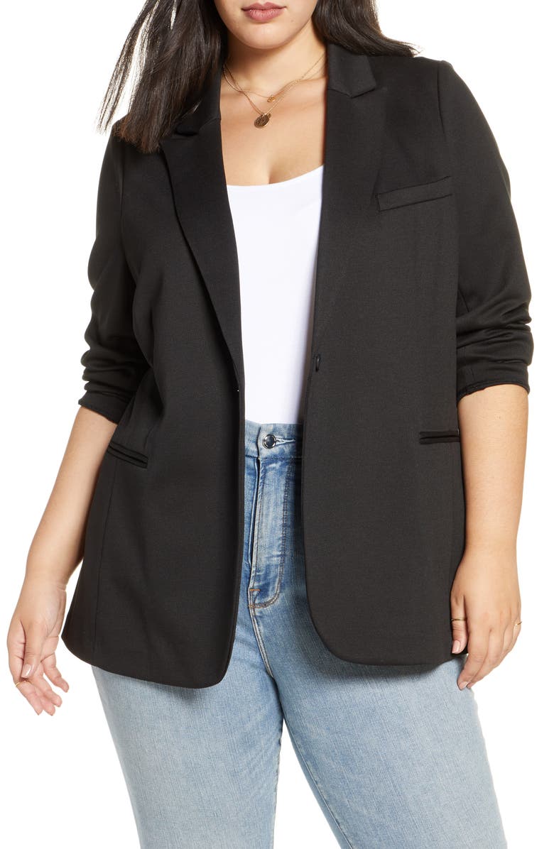 Treasure & Bond Long Knit Blazer, Main, color,