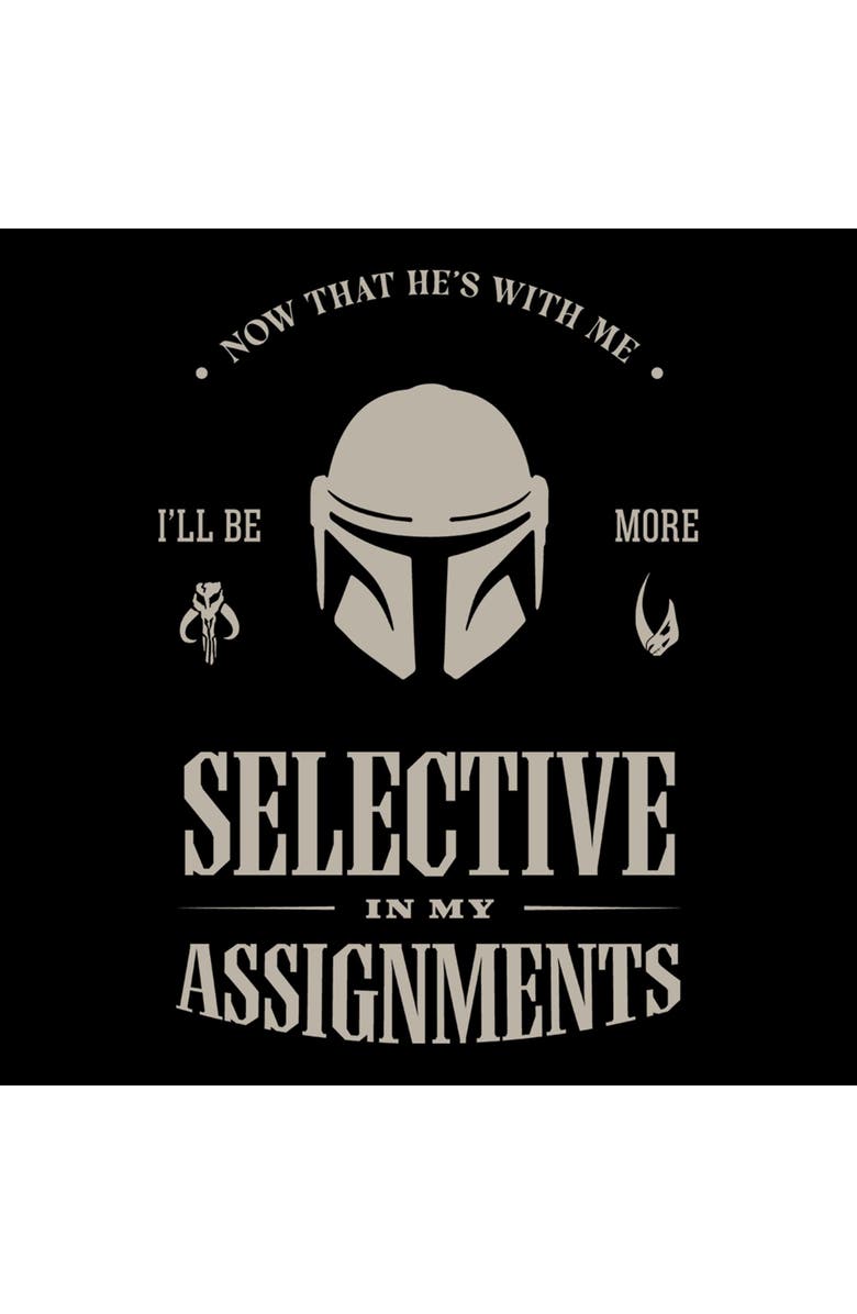 Star Wars: The Mandalorian and Grogu Women's Star Wars The Mandalorian and Grogu Selective In My Assignments  Graphic T-Shirt, Alternate, color, Black