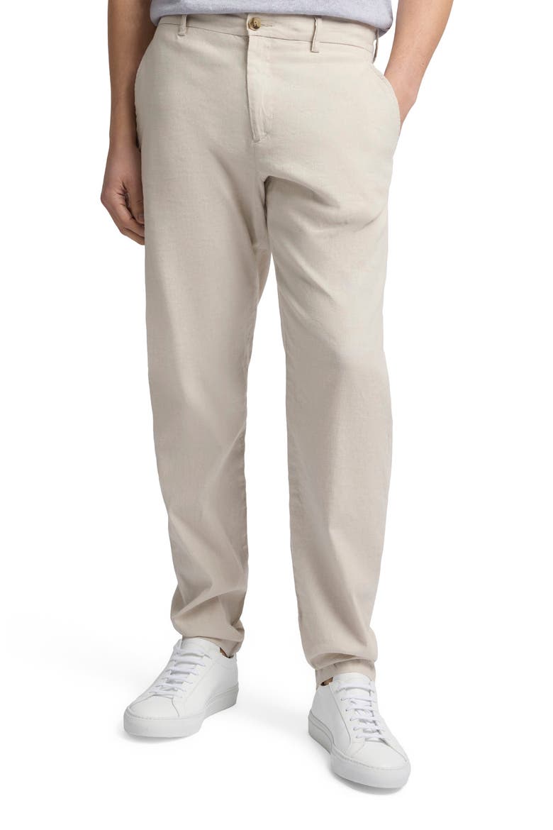 Stretch Linen Trouser, Alternate, color, Stone