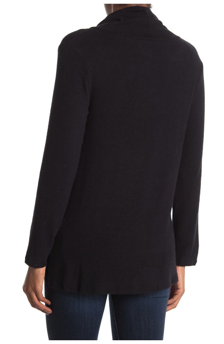 Bobeau Cowl Neck Built-In Face Mask Space Dye Print Sweater, Alternate, color, 