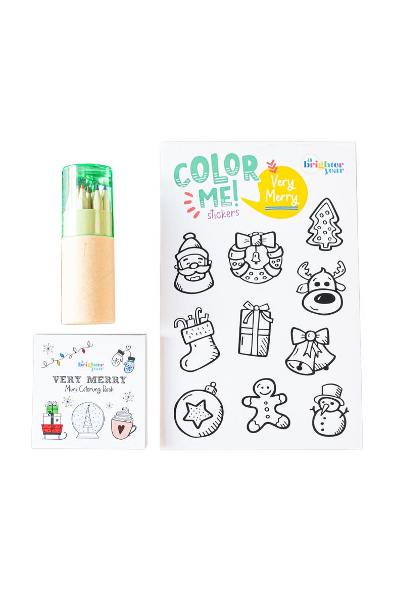 Holiday Mini Adult Coloring Book Bundle, Main, color, Christmas