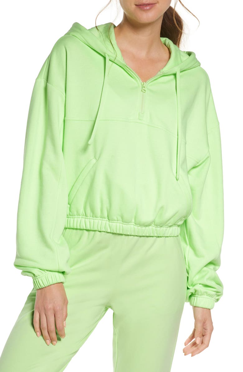 Alo Stadium Quarter Zip Hoodie, Main, color, 