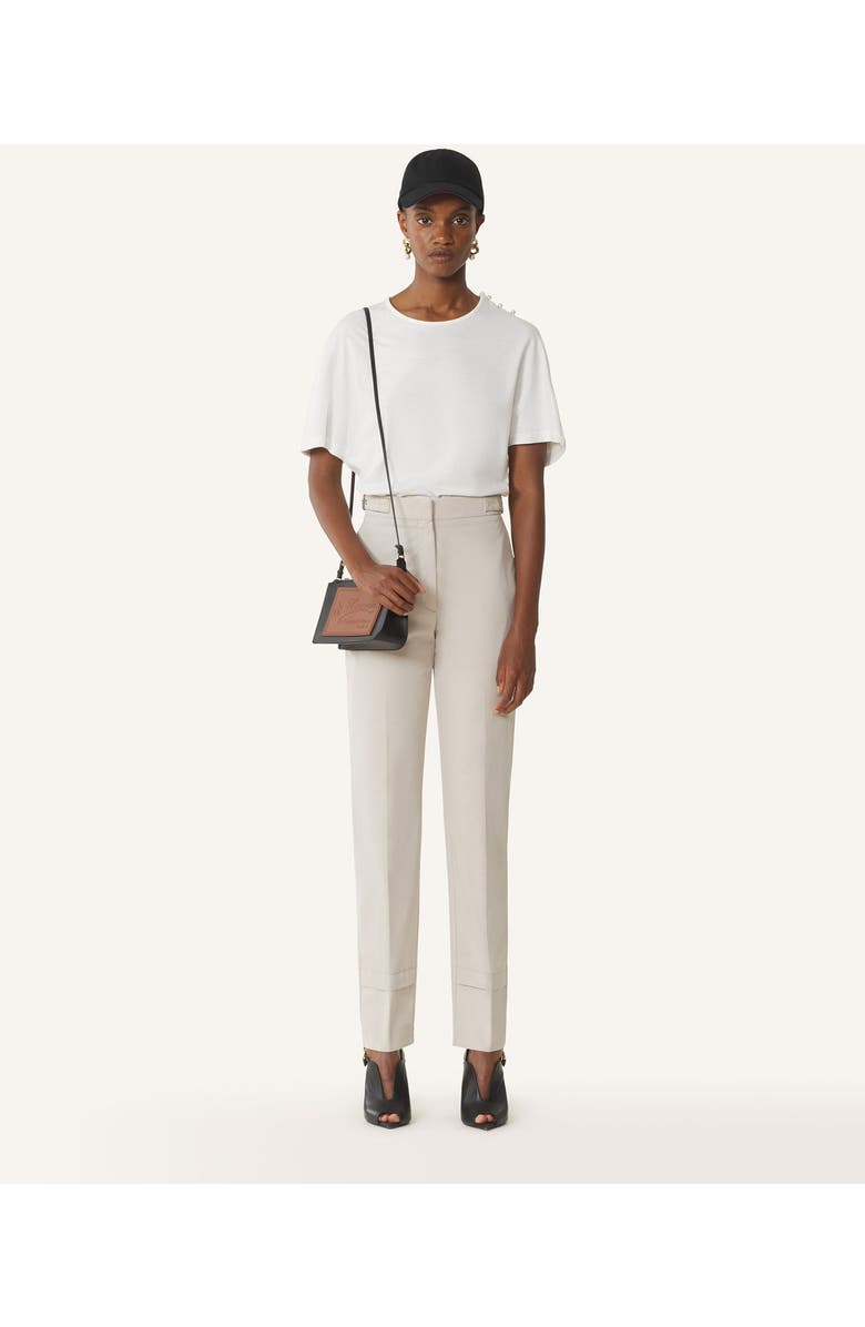 Lanvin Compagnon Small Zipped Bag In Smooth Leather, Alternate, color, Black/Cognac