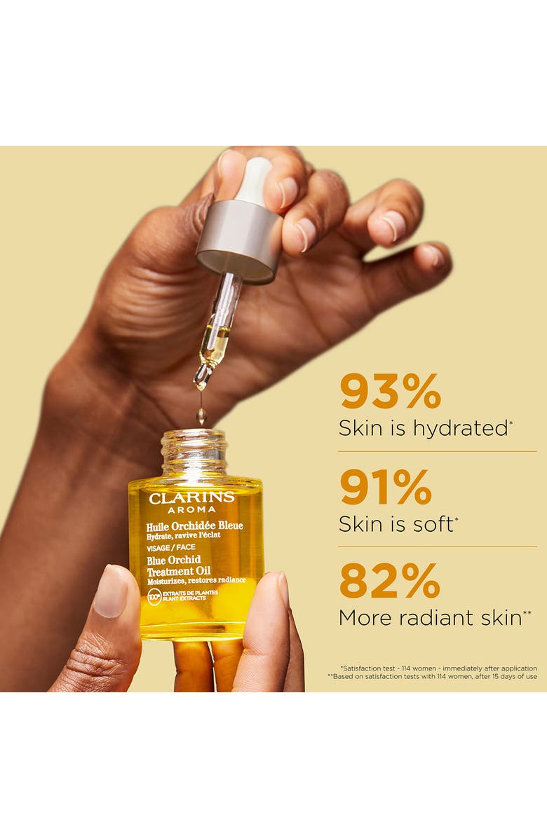 Clarins Blue Orchid Radiance & Hydrating Face Treatment Oil, Alternate, color, 