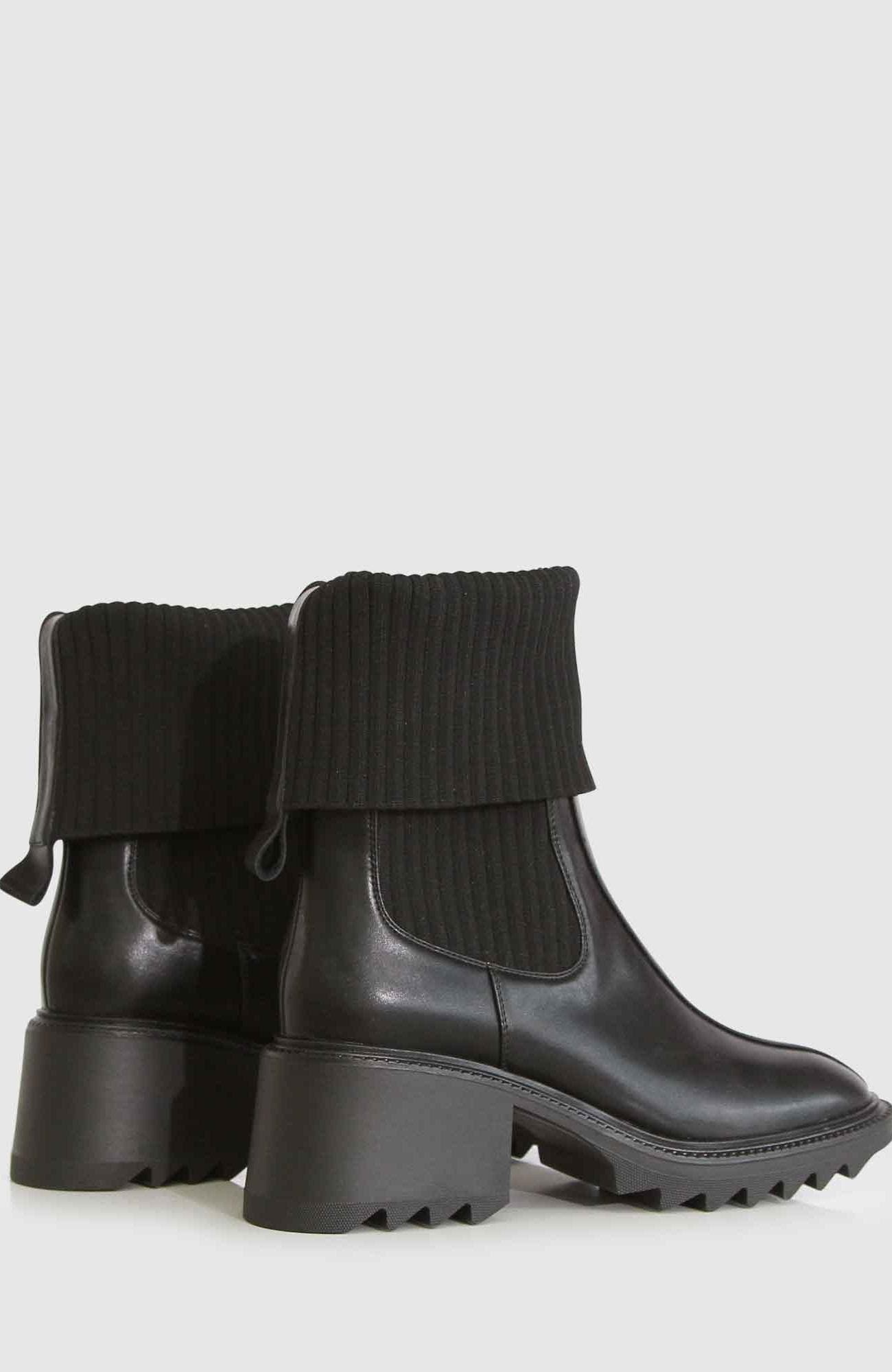 Belle & Bloom Perfect Illusion Knit Boot, Alternate, color, Black