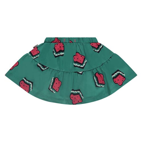 Stains And Stories By Babyface Allover Sandwich Print Tiered Skirt In Multi