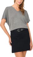 Vince Camuto V-Neck Short Sleeve Boxy Sweater