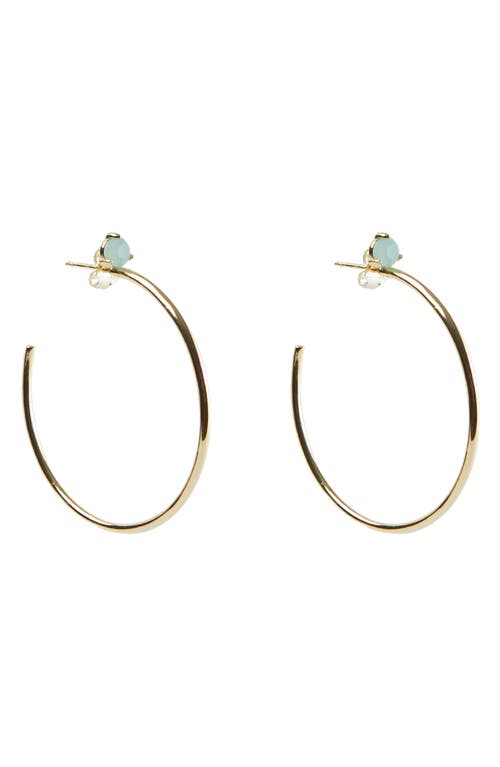 ARGENTO VIVO Semiprecious Stone Hoop Earrings in Gold 