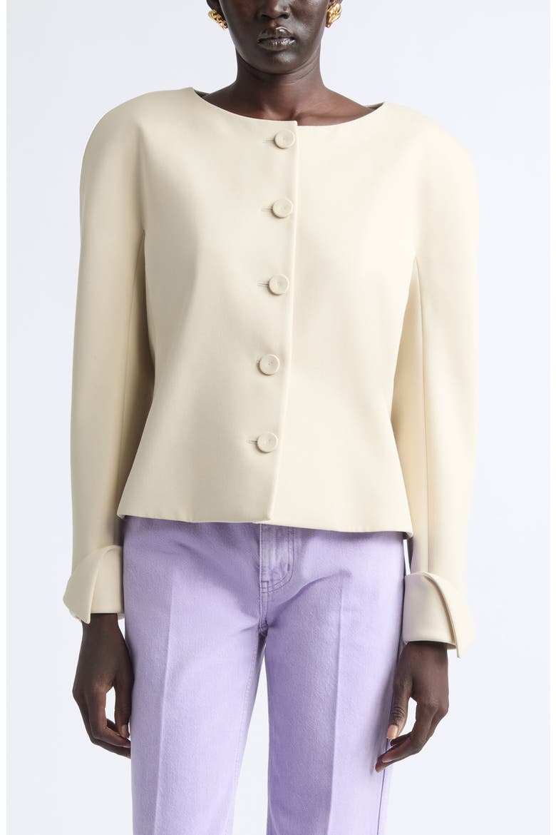 Wool Grain de Poudre Jacket, Main, color, DESERTIC BROWN