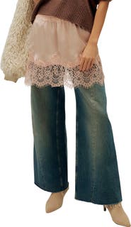 Free People Meet in the Middle Half Slip Miniskirt
