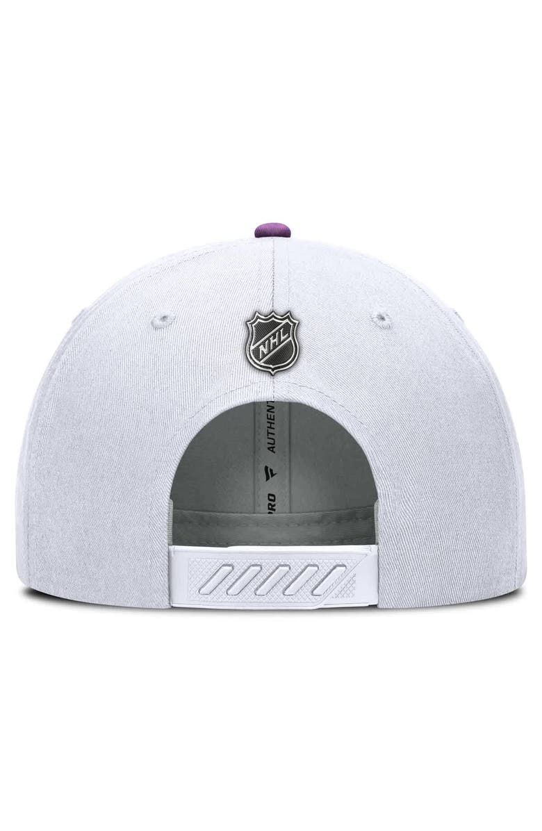 FANATICS Men's Fanatics White Seattle Kraken Authentic Pro Hockey Fights Cancer Adjustable Hat, Alternate, color, White