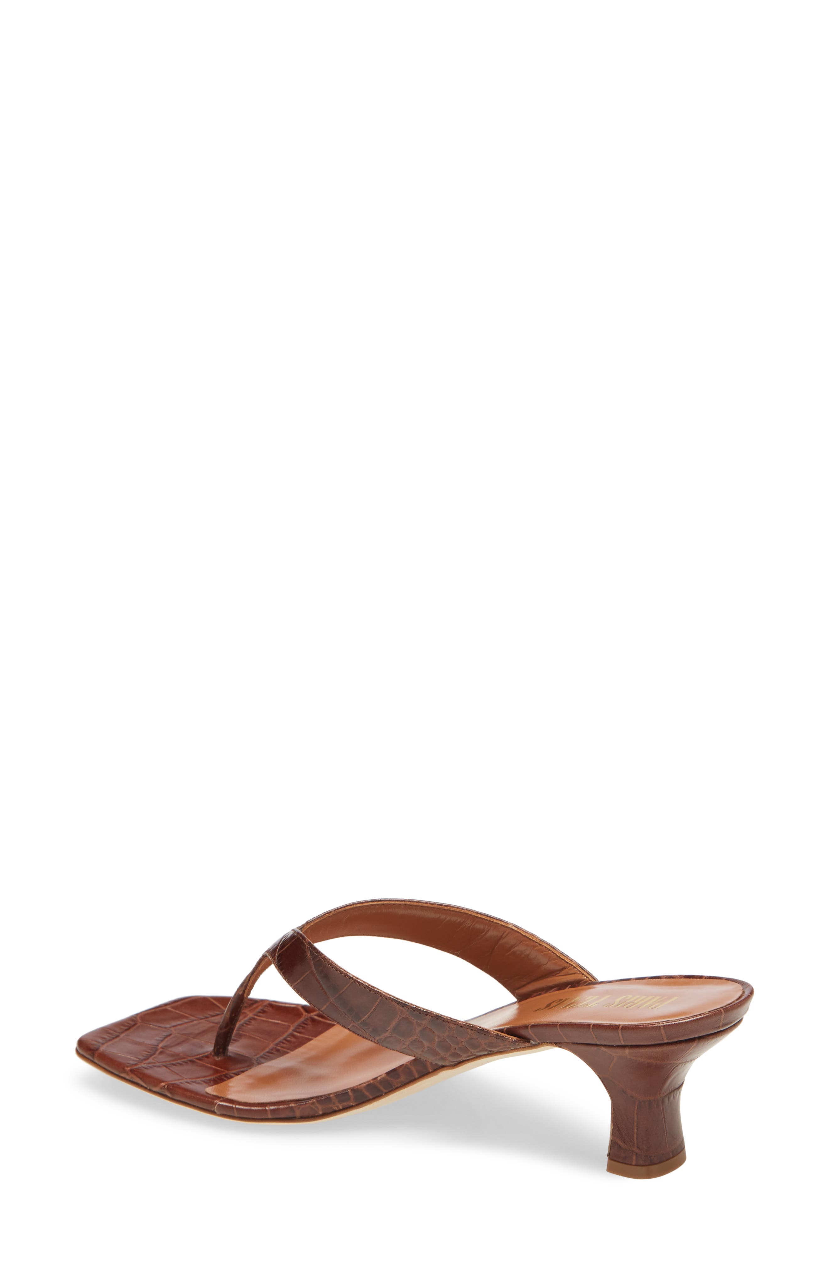 Paris Texas Croc Embossed Sandal, Alternate, color, 