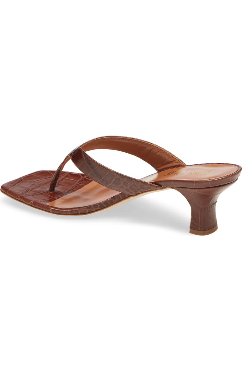 Paris Texas Croc Embossed Sandal, Alternate, color,