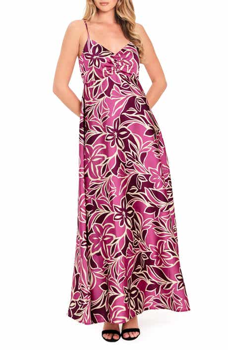 Floral Empire Waist A-Line Maxi Dress