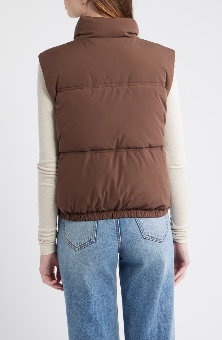 Thread & Supply Quilted Puffer Vest, Alternate, color, Shaved Chocolate