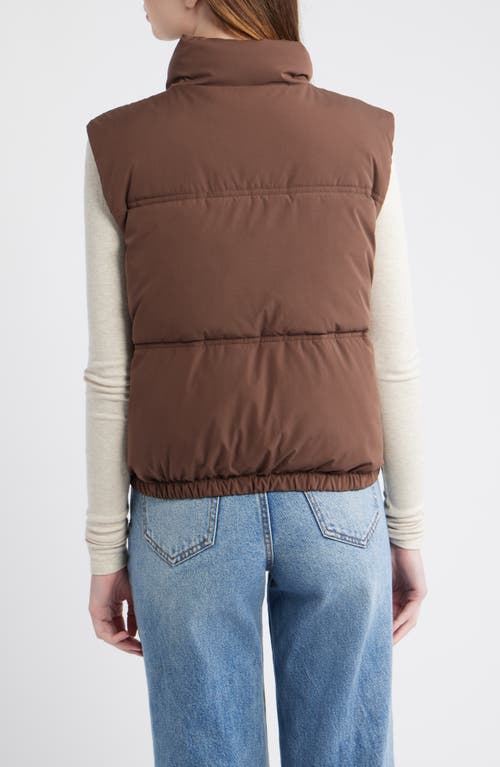Thread & Supply Quilted Puffer Vest In Brown