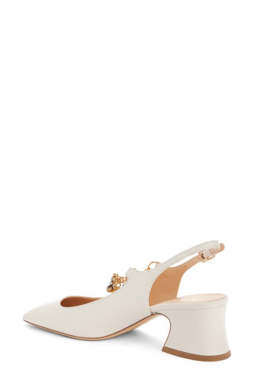 Chloé Charms Slingback Pump In White