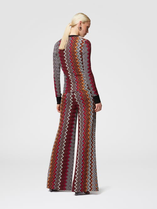 Shop Missoni Zigzag Viscose And Wool Cardigan In Multicoloured
