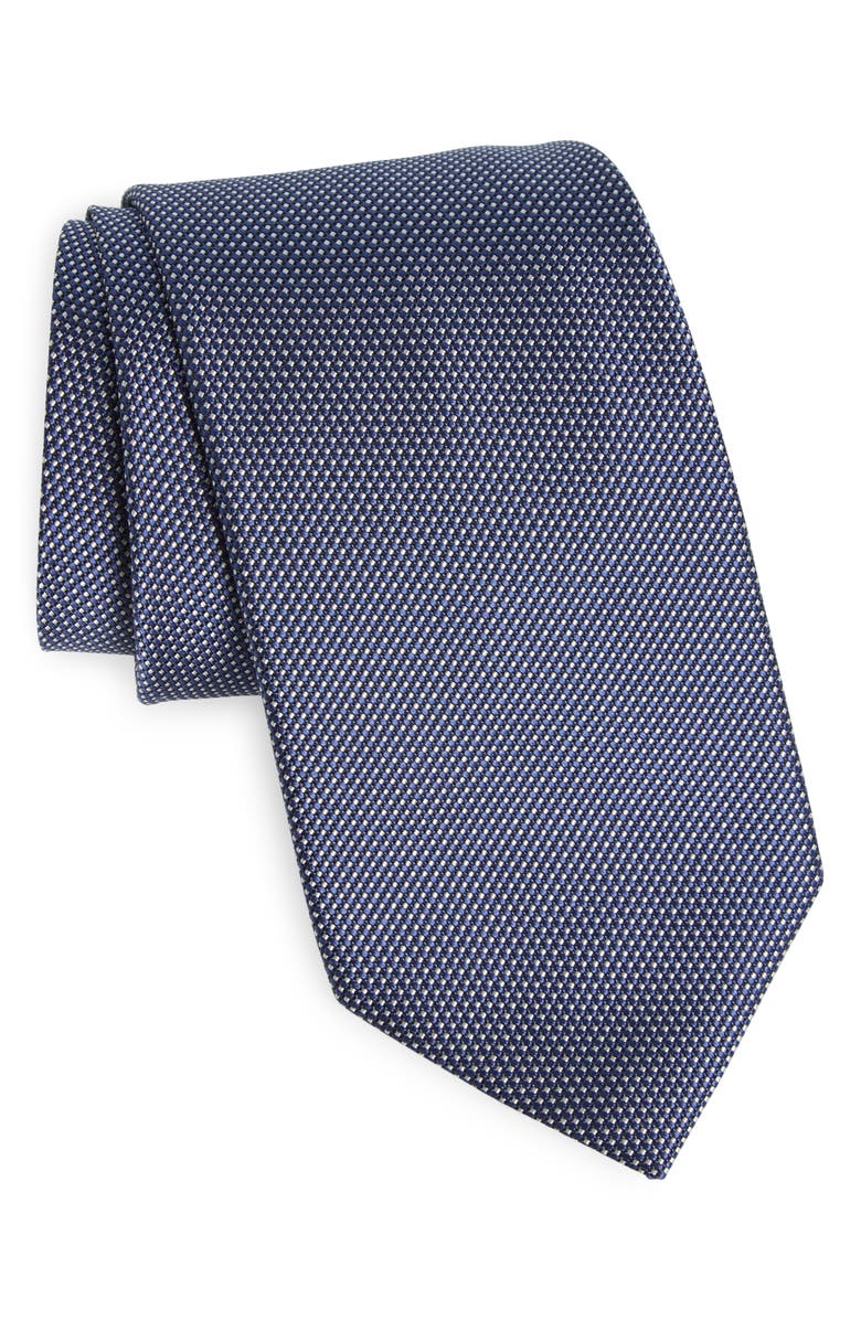 TOM FORD Diagonal Weave Mulberry Silk Tie, Main, color, Avian Blue