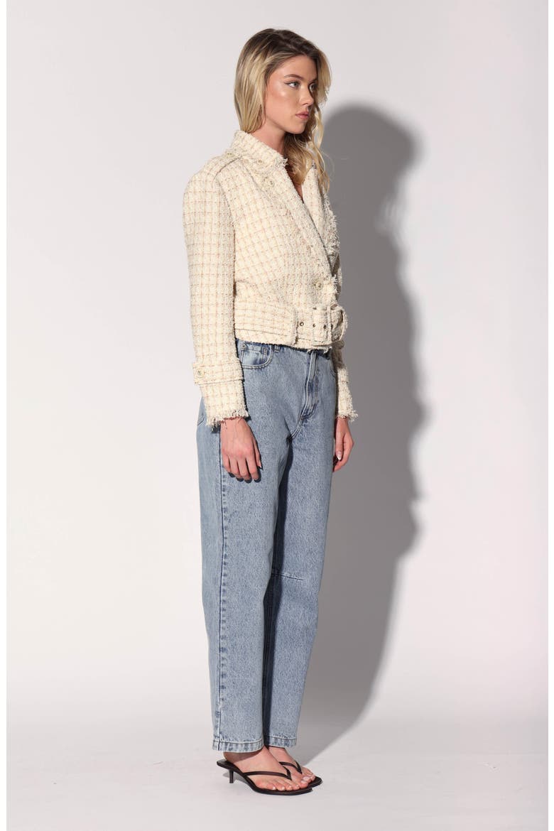 Vincenza Tweed Jacket, Alternate, color, SAHARA TWEED
