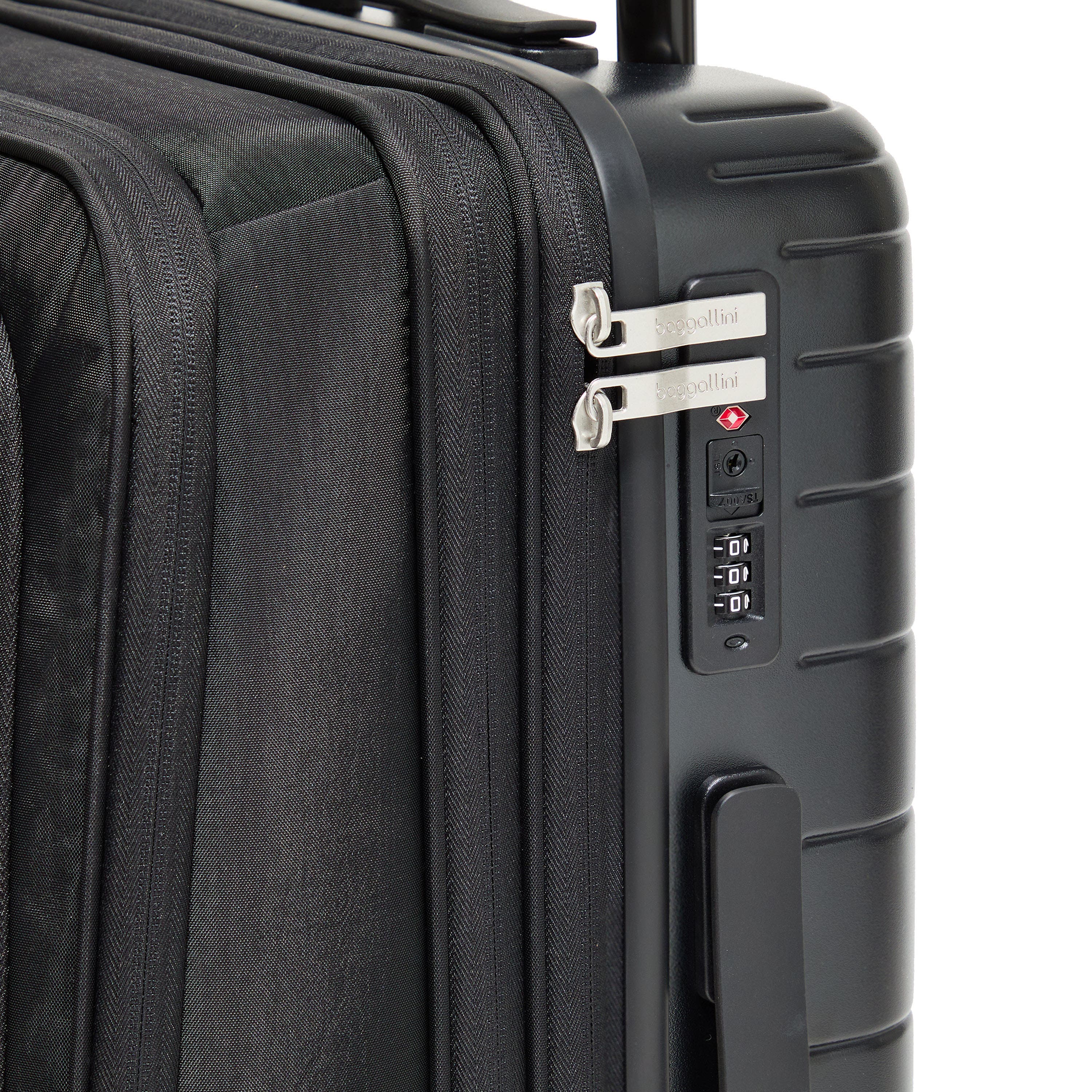 BAGGALLINI Set Wave 22in 4 Wheel Hybrid Carry-On, Alternate, color, Black