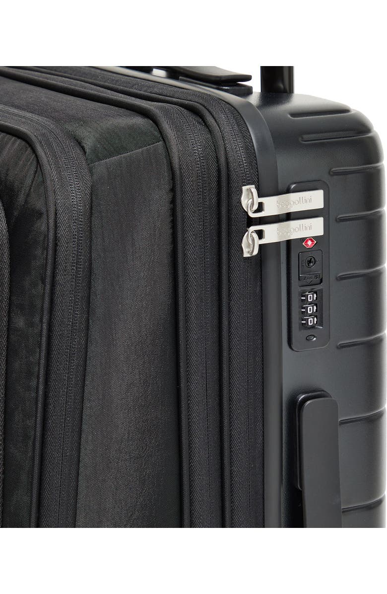 BAGGALLINI Set Wave 22in 4 Wheel Hybrid Carry-On, Alternate, color, Black