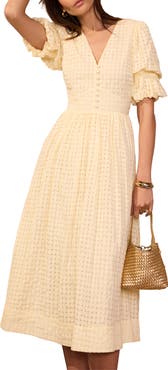 MINT VELVET Checked Midi Dress