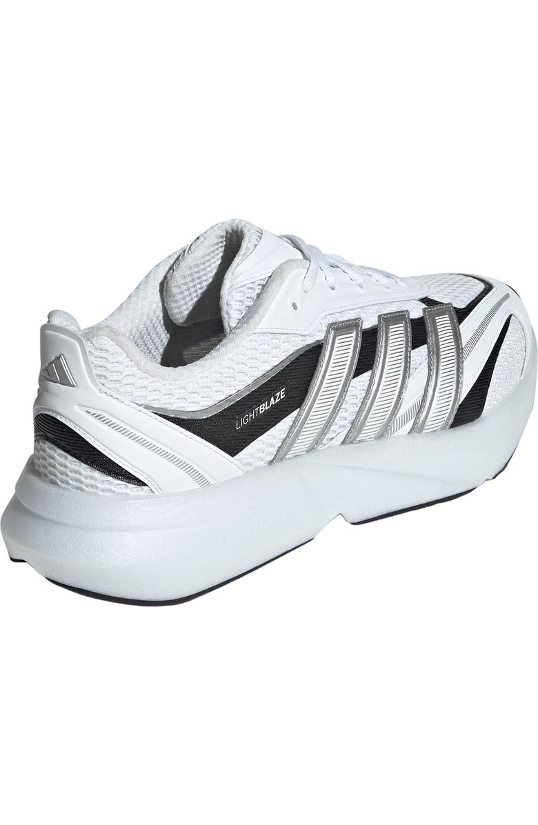 adidas Lightblaze Glow Sneaker, Alternate, color, White/ Matte Silver/ Black