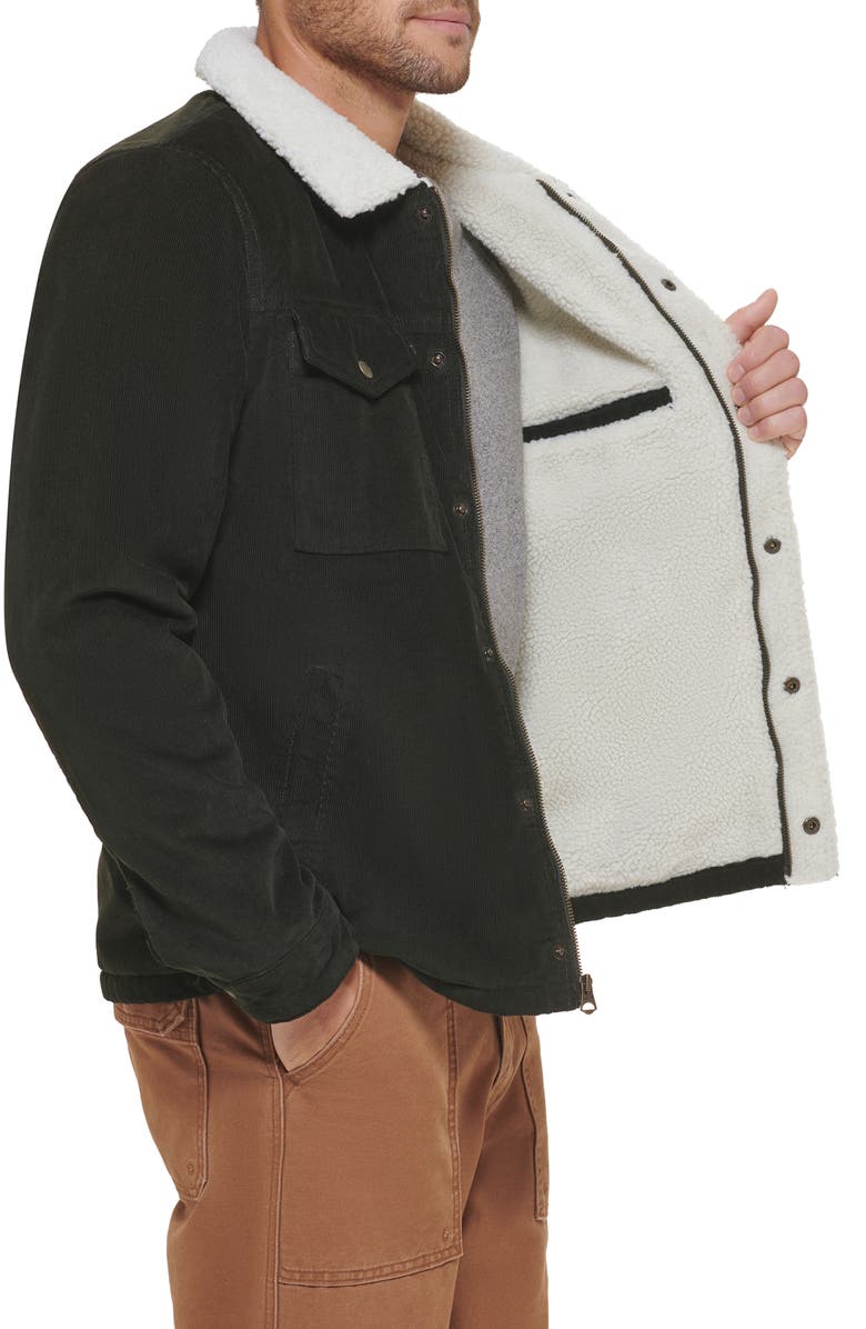 Levi's Faux Shearling Lined Corduroy Trucker Jacket, Alternate, color, 