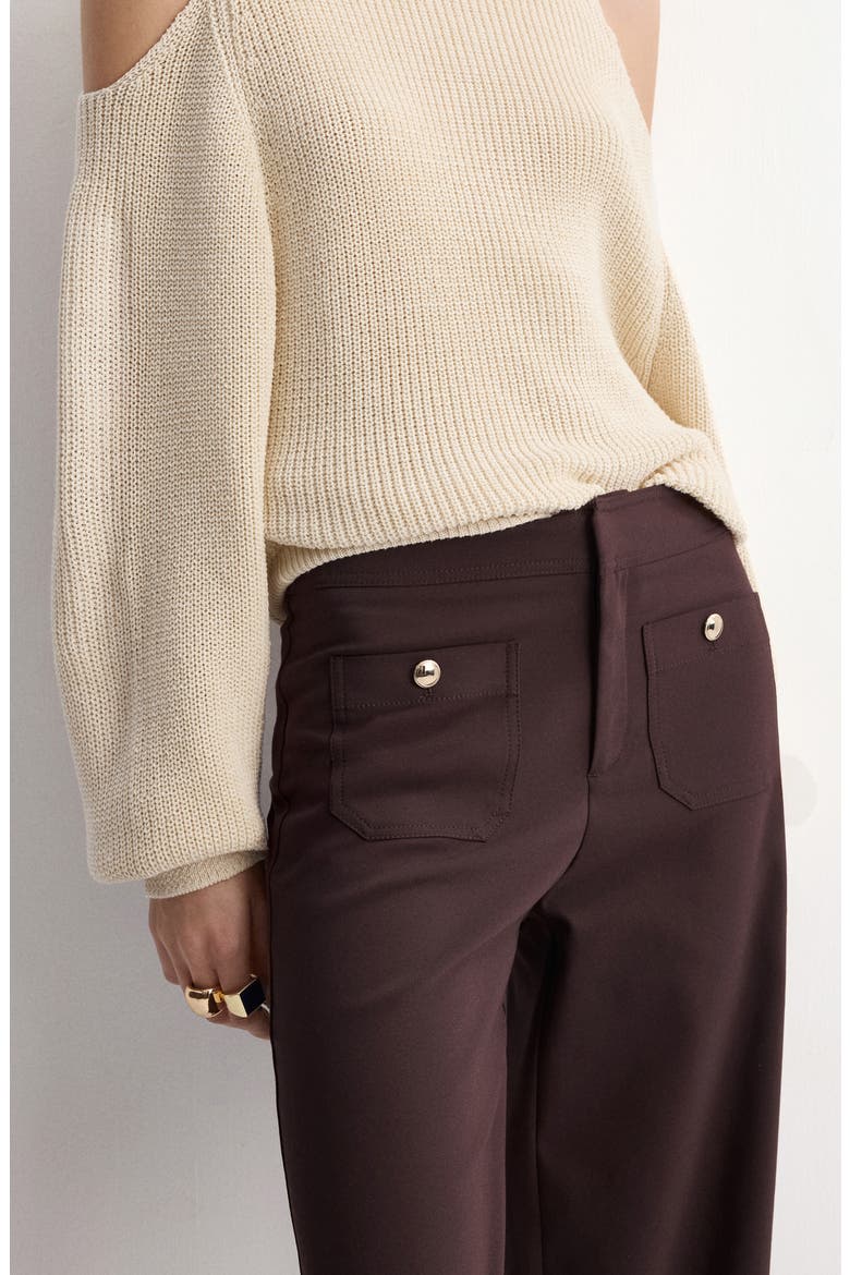 Flare Leg Pants, Alternate, color, WINE