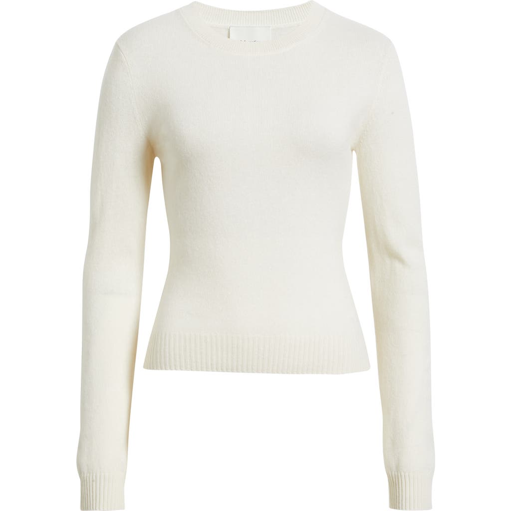 Reformation Lian Crewneck Cashmere Sweater In Pink