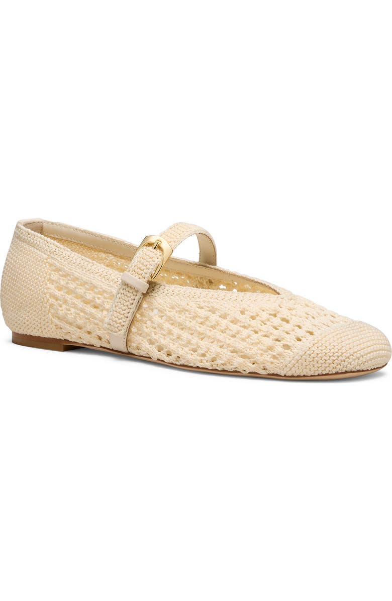 Stuart Weitzman Leora Mary Jane Flat, Main, color, Chalk