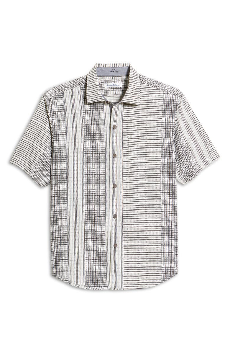 Tommy Bahama Bay Street Blues Short Sleeve Silk Button-Up Shirt, Alternate, color,